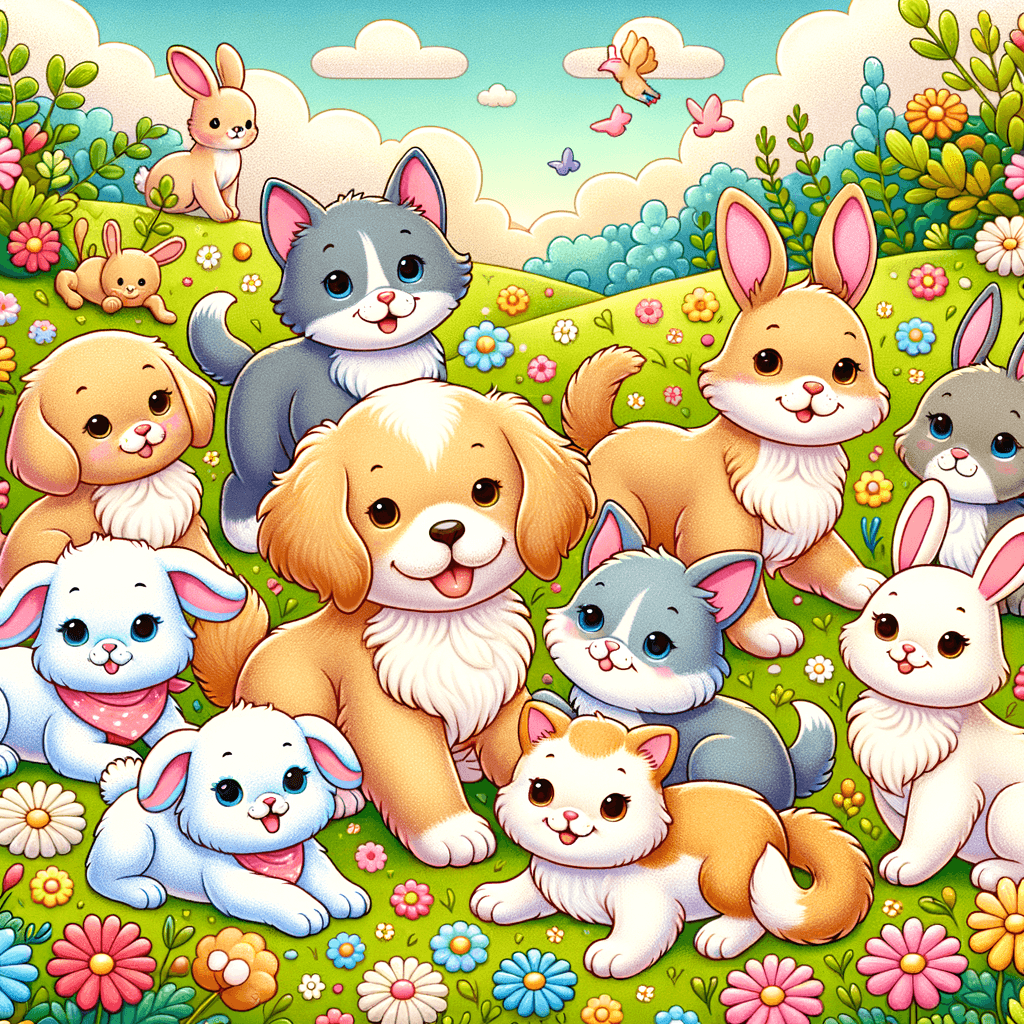 Fluffy Friends Paint By Diamonds Kits