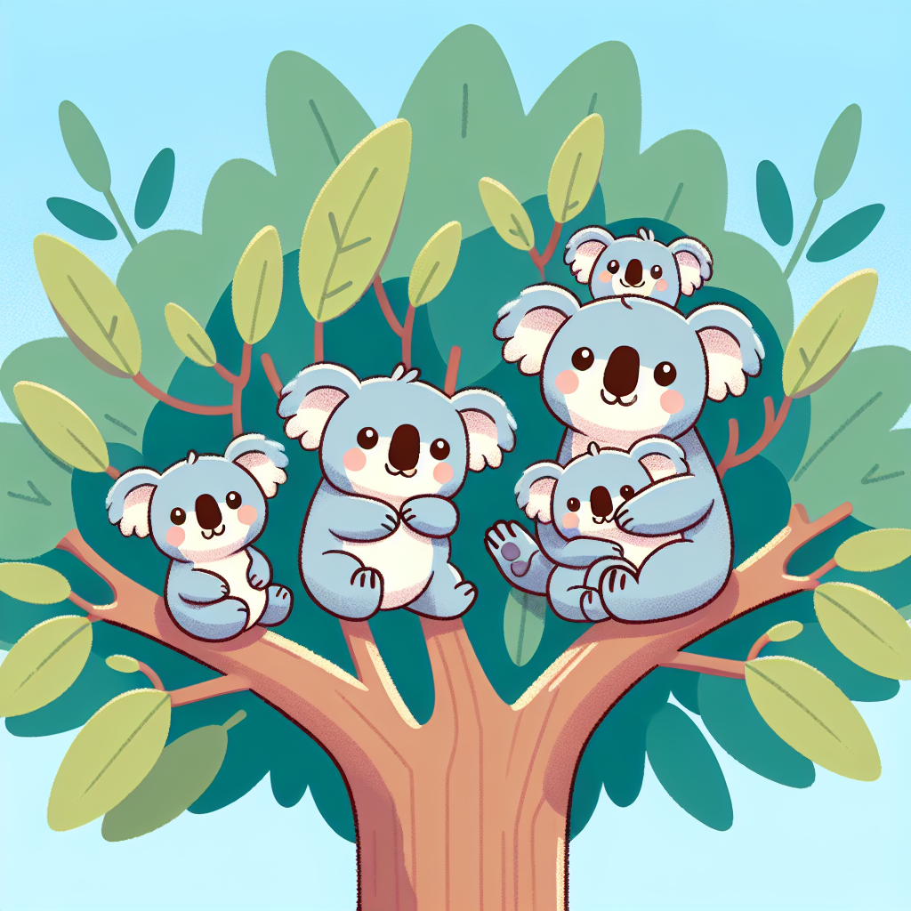 Friendly Koala Family Paint By Color