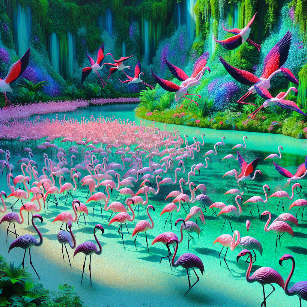 Tropical Flamingo Flock Paint By Diamonds Kits
