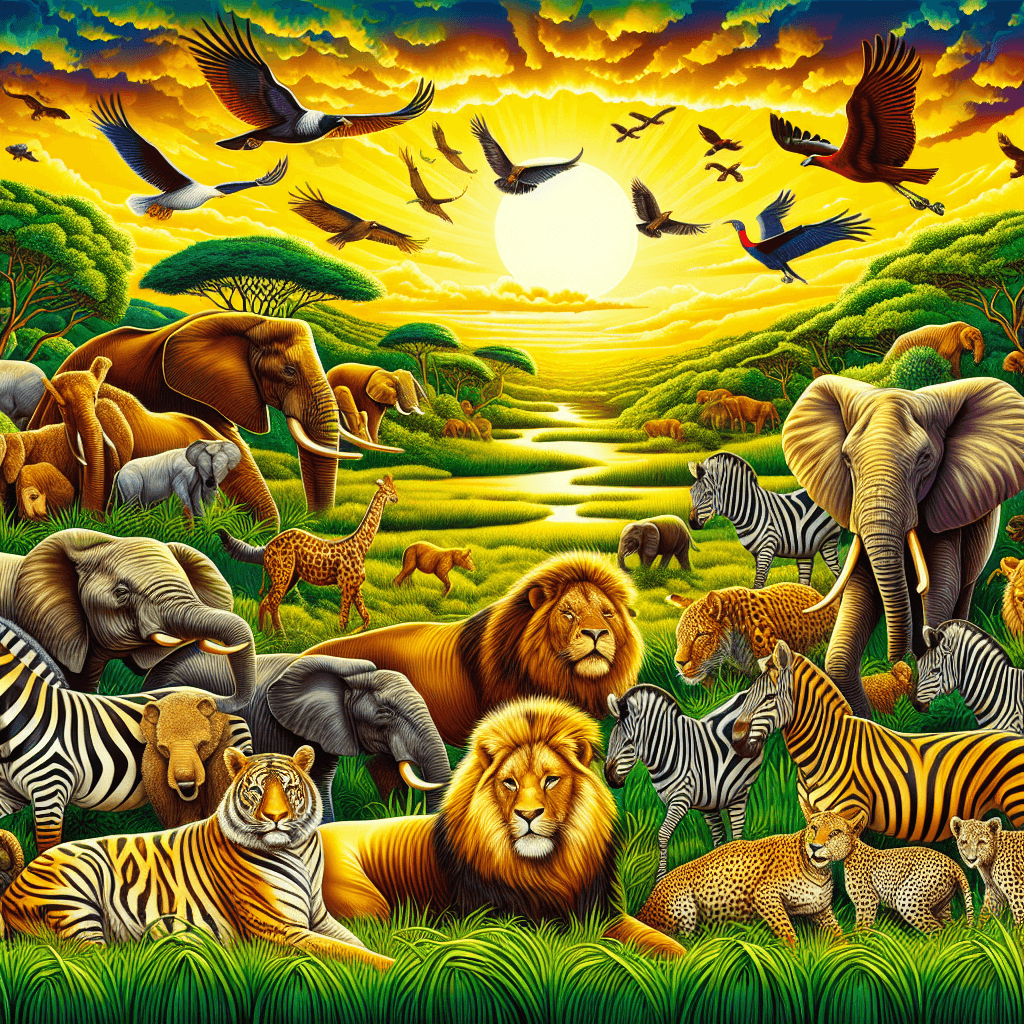 Colorful Safari Adventure Paint By Color