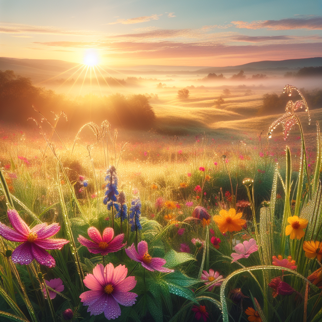 Morning Dew Meadow Painting By Diamonds Kit