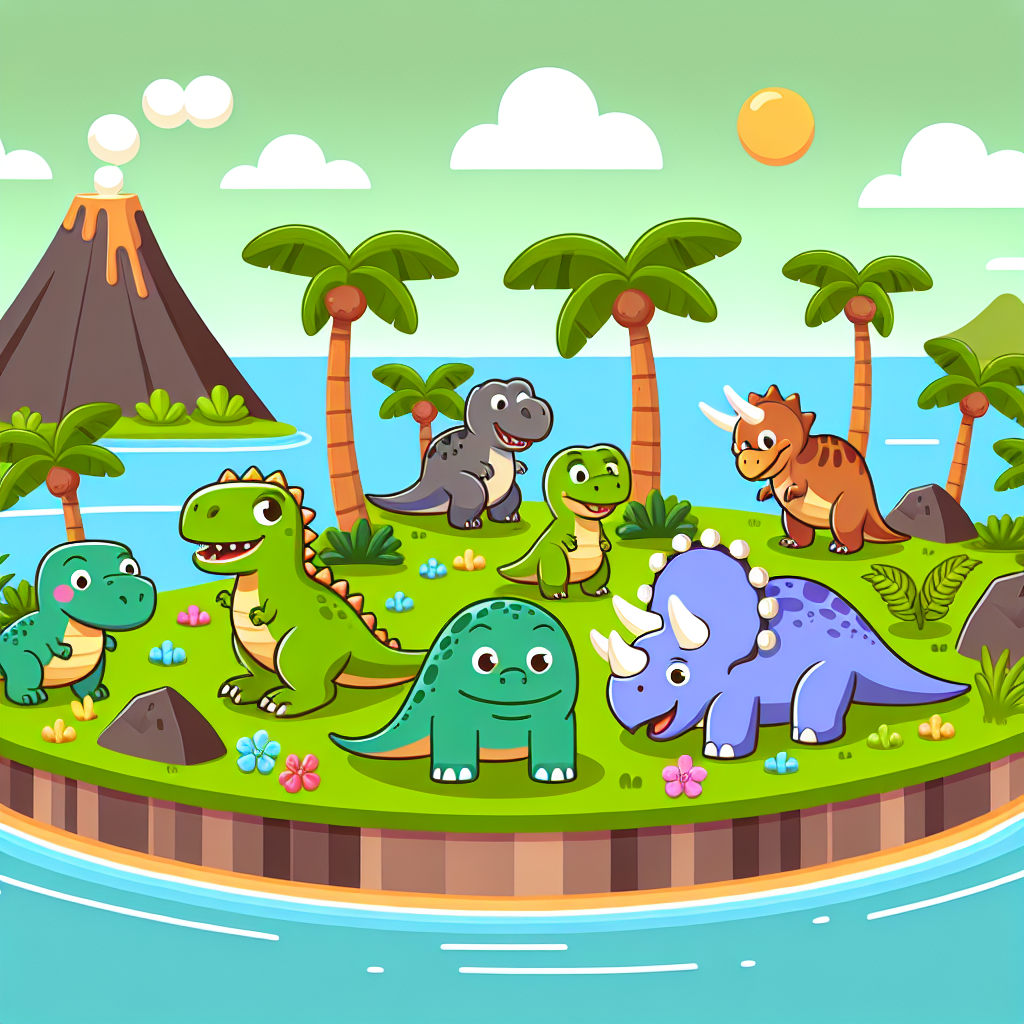 Dino Island Adventure Paint By Diamonds