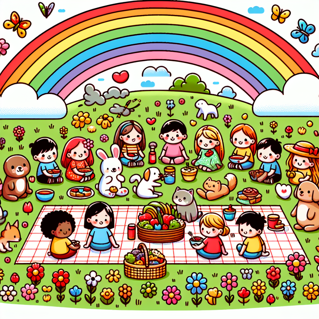 Rainbow Wonderland Picnic DIY Paint By Diamonds