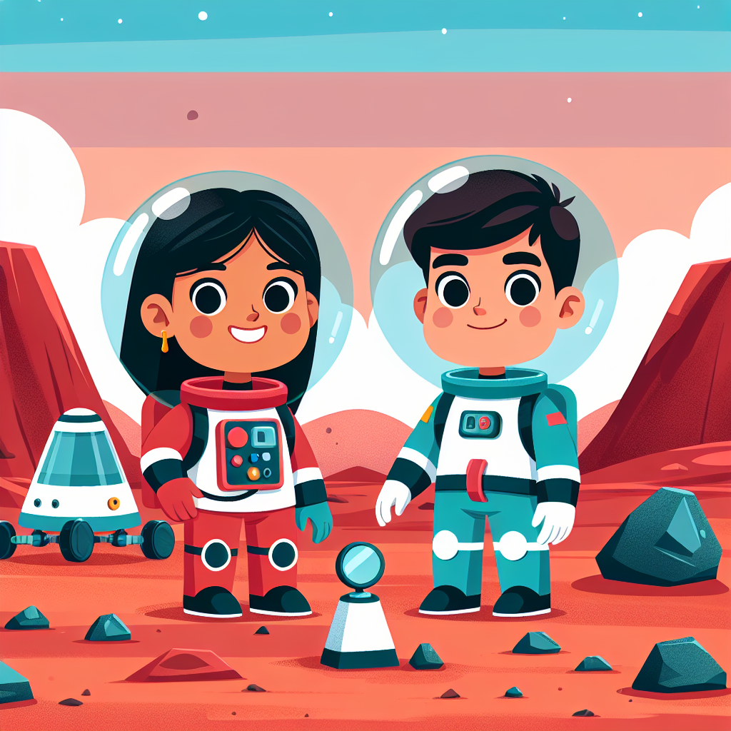 Friendly Astronauts On Mars Paint By Diamonds Art