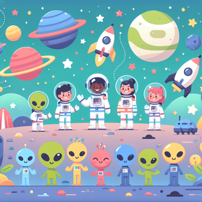 Adventurous Space Mission Paint By Color