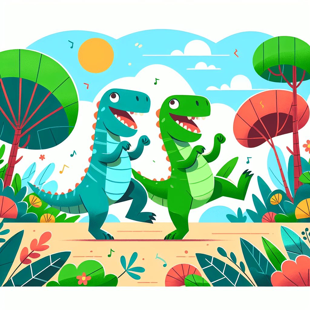 Dancing Dino Duo Paint By Color