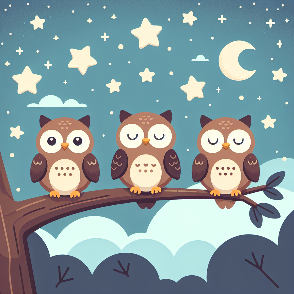 Twinkling Starry Night Owls Diamonded Painting Kits