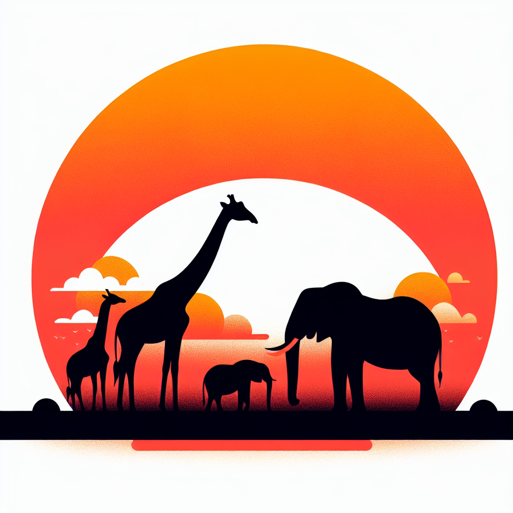 Safari Silhouette Surprise Diamond Painting