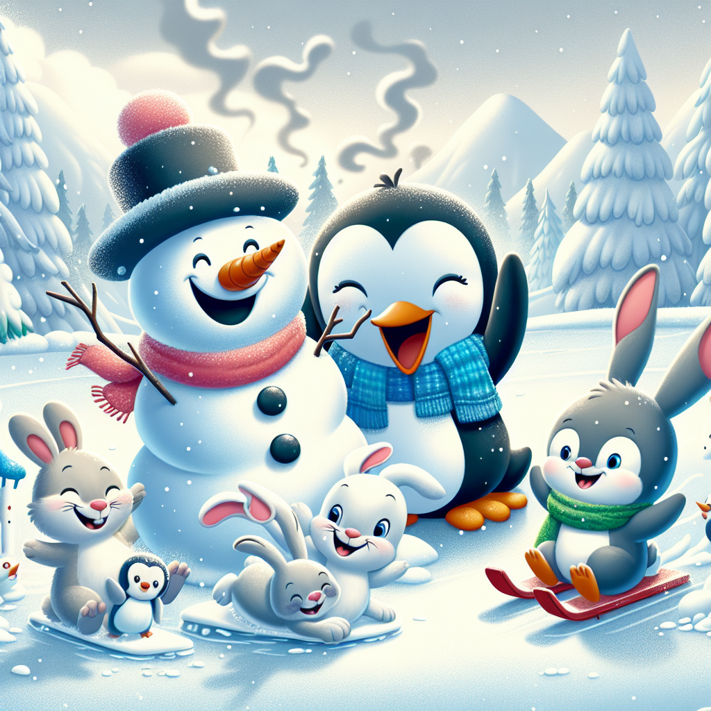 Happy Snowy Friends Paint By Diamond