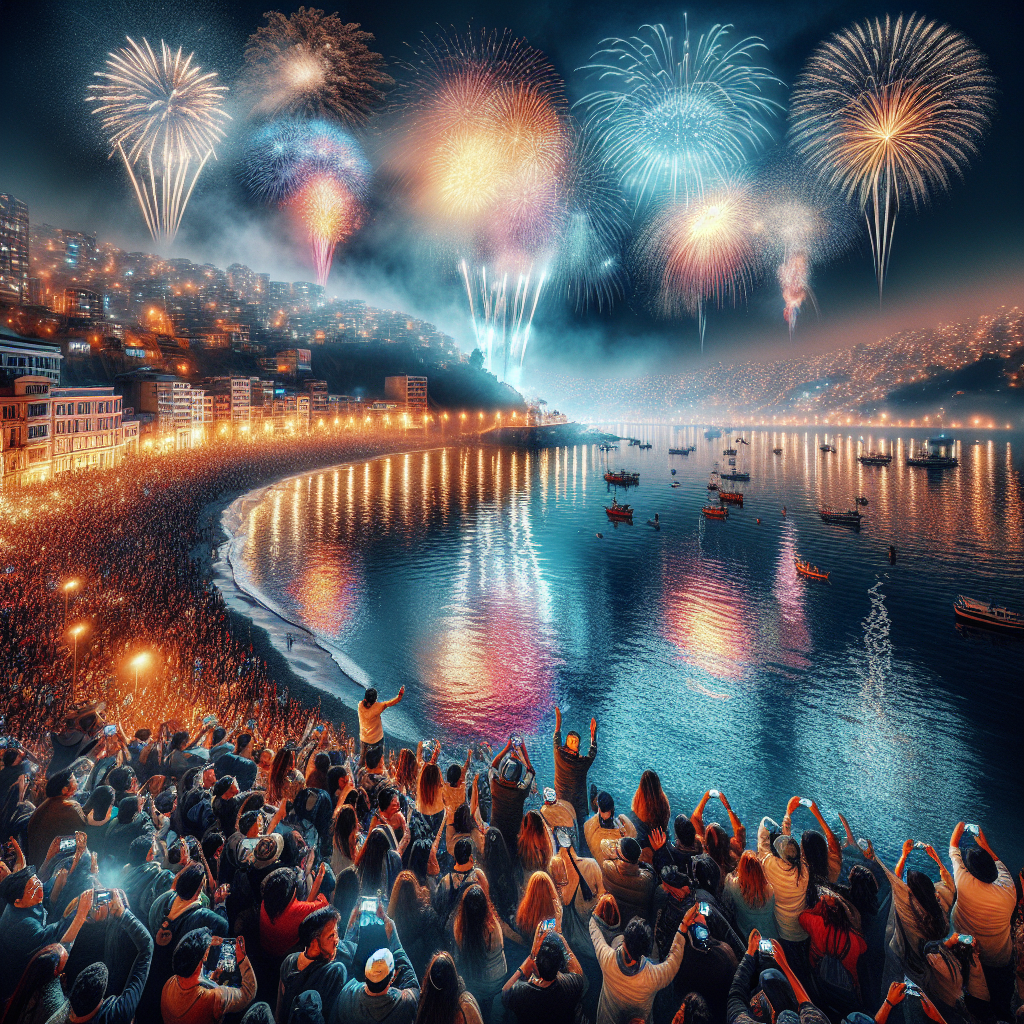 Valparaíso New Year’s Fireworks Paint By Diamonds Art