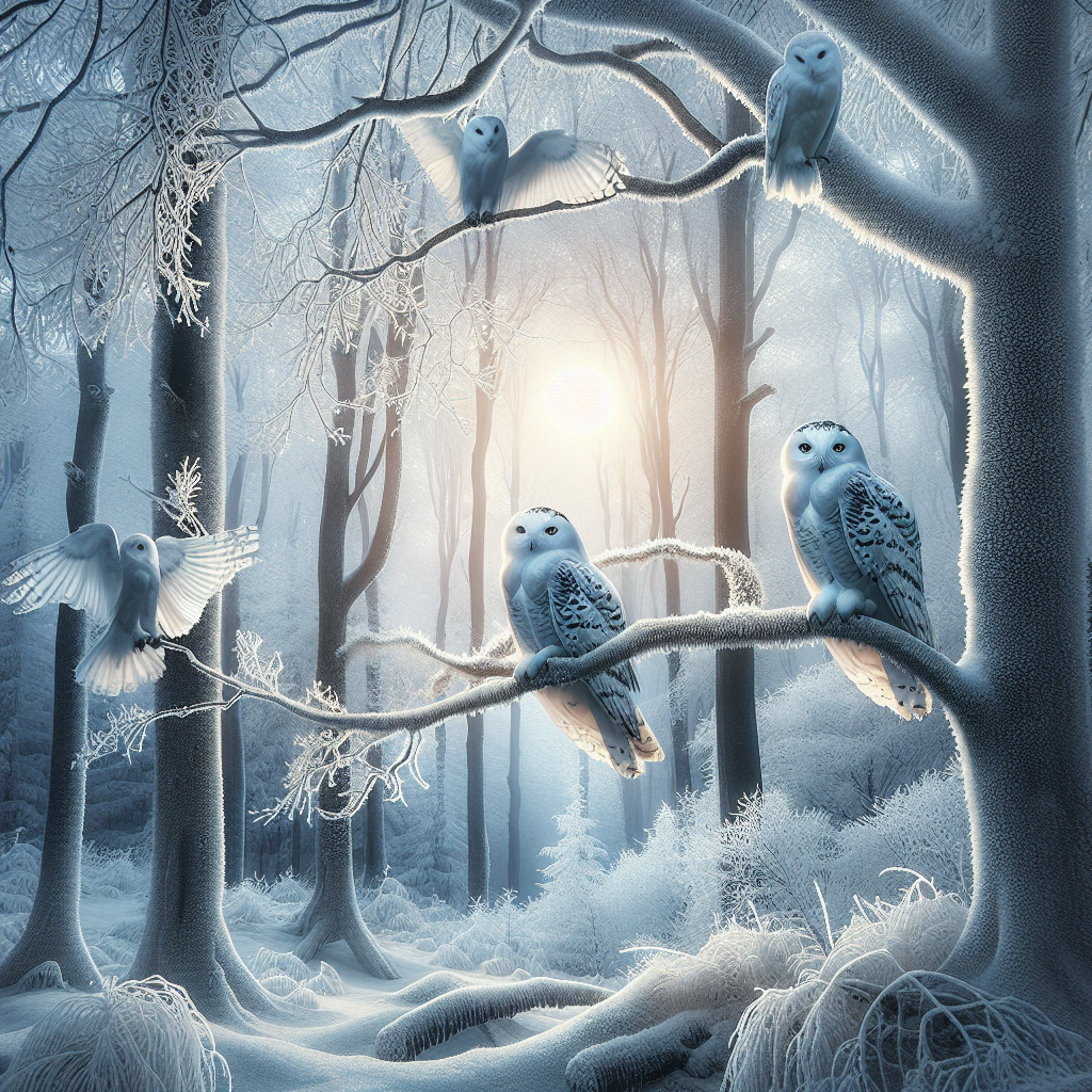 Majestic Snowy Owls Painting Diamond Kit