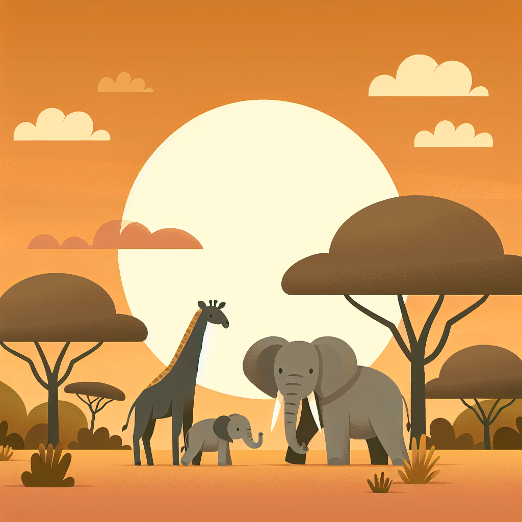 Sunset Serenade Safari Diamonded Painting Kits