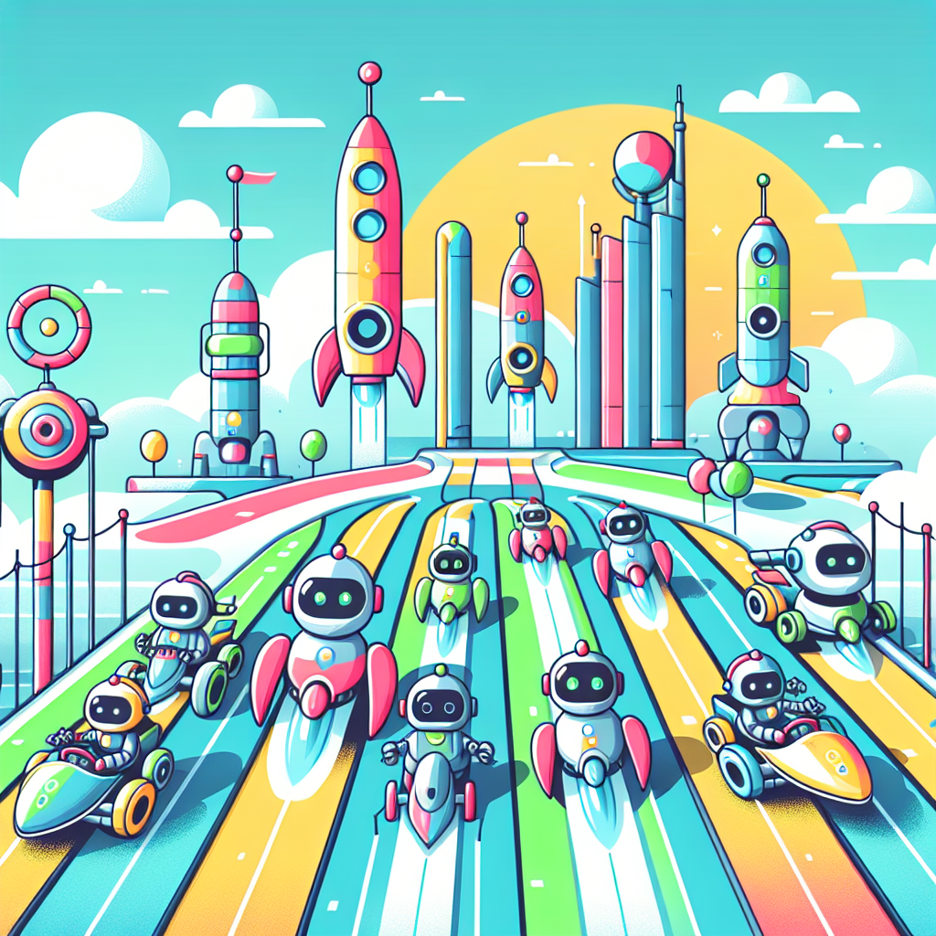 Robot Rocket Races Painting Diamond Kit