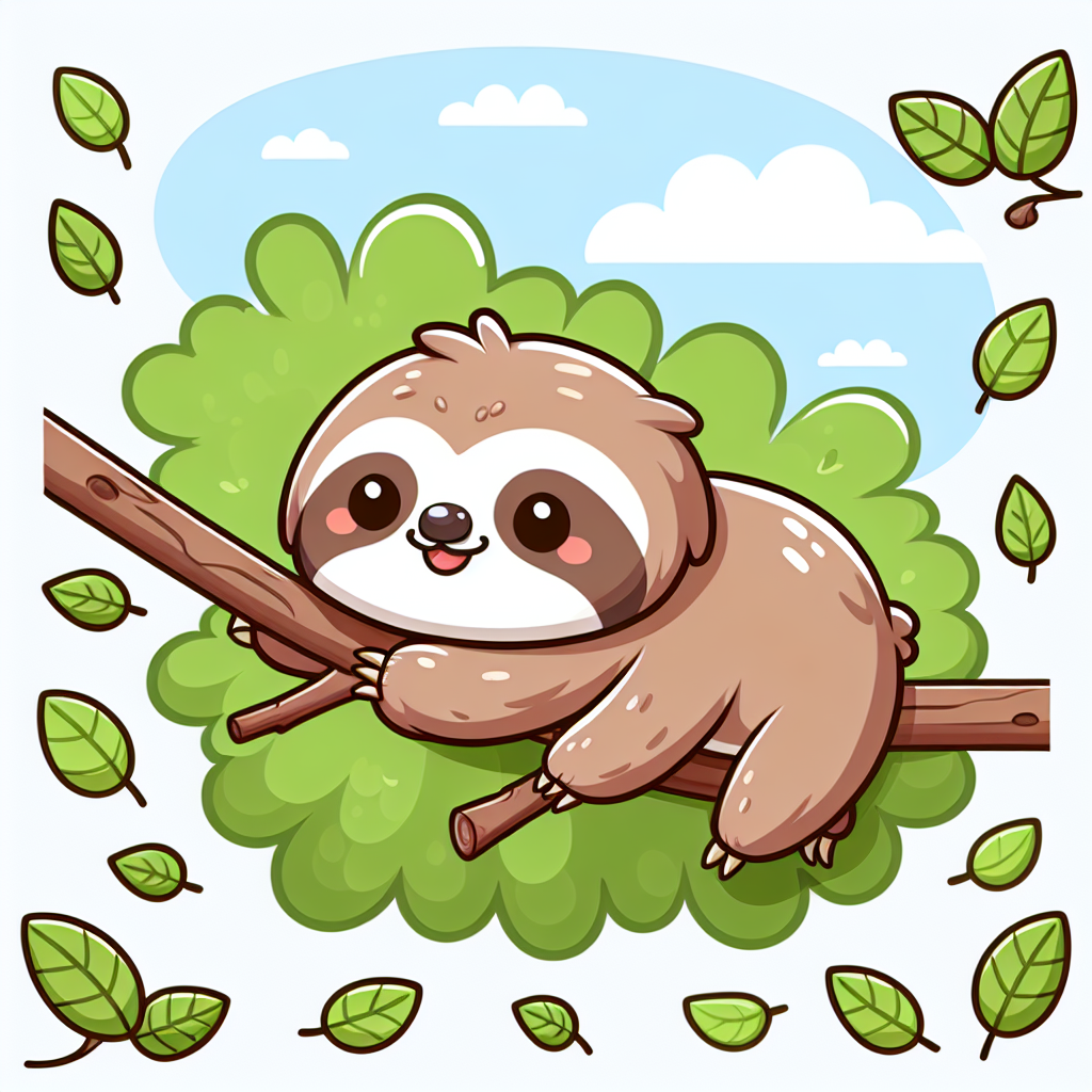 Cuddly Baby Sloth Paint By Diamonds