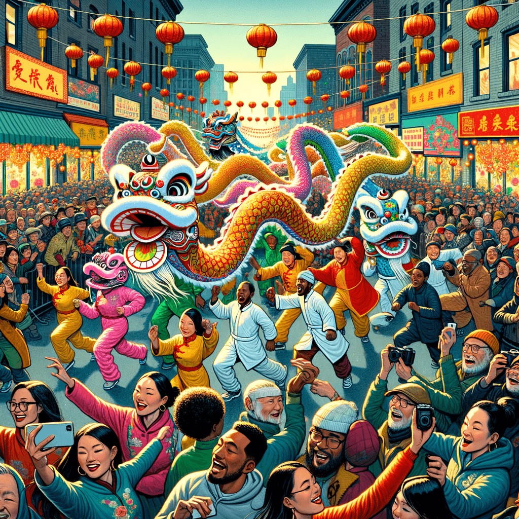 The Lunar New Year Parade Paint By Diamonds Art