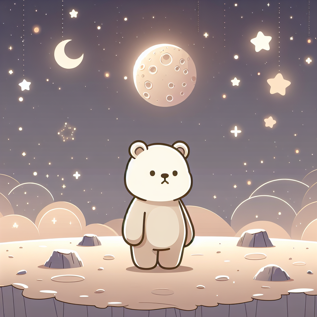 Moon Bear's Lunar Adventure Paint By Diamonds Art