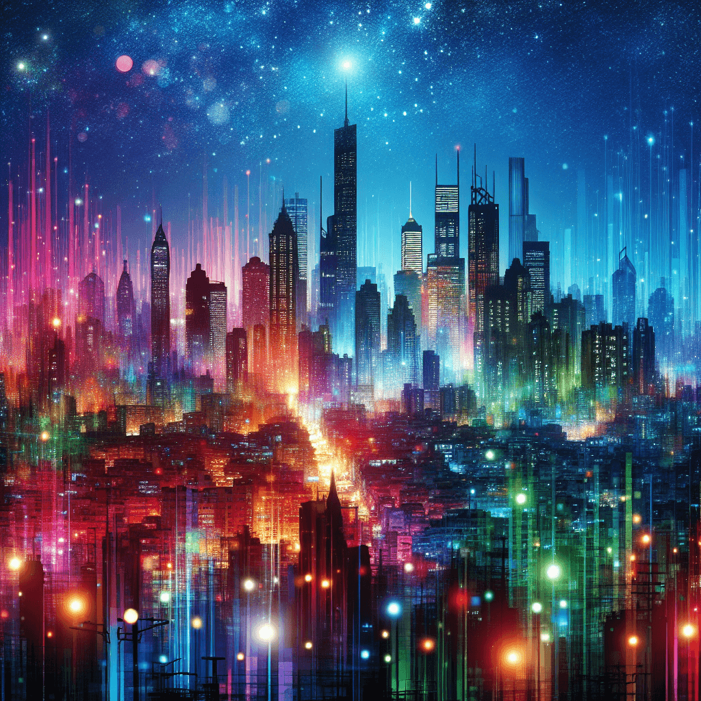 Colorful Cityscape Painting Diamond Kit