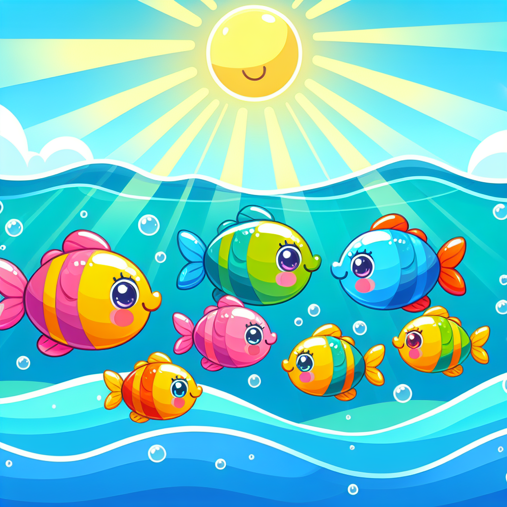 Bubbly Fish Family Paint By Diamonds