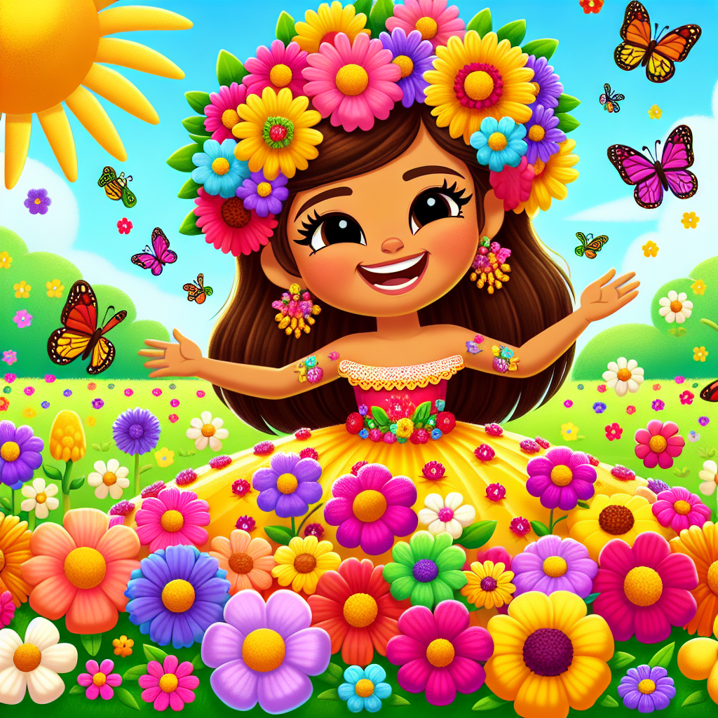 Charming Flower Princess 5D DIY Paint By Diamond Kit – Original Paint ...