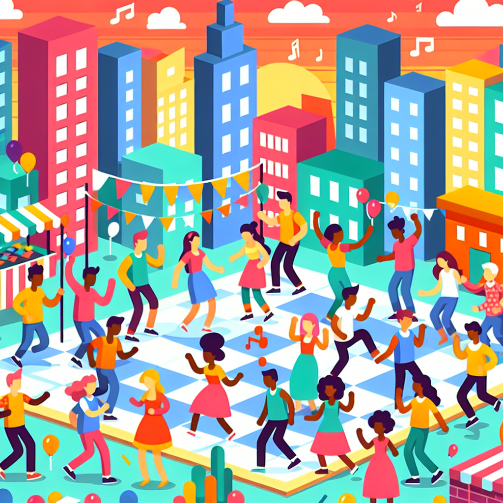 Funky City Block Party Paint By Diamond
