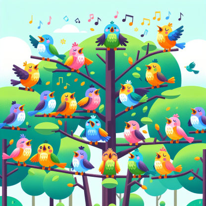 Forest Harmony With Songbirds Paint By Diamond