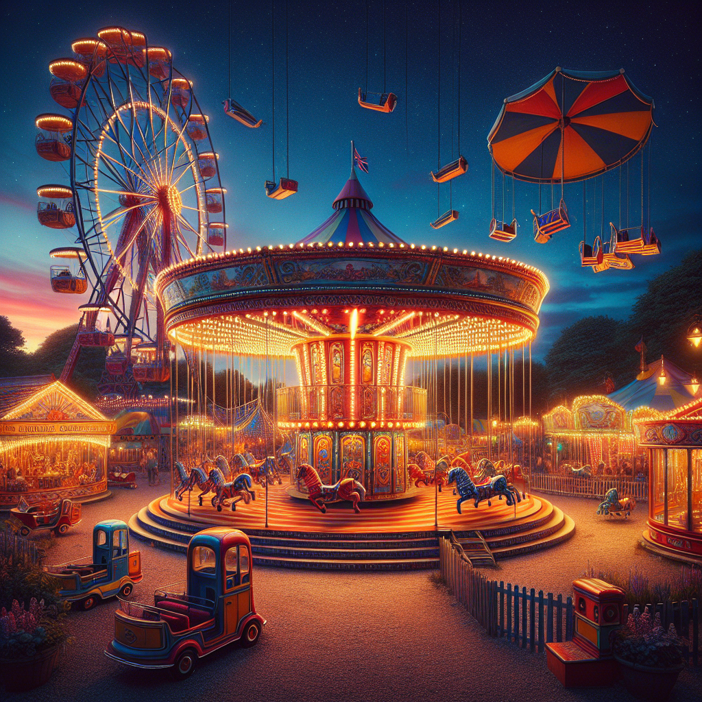 Nostalgic Amusement Park Painting Diamond Kit
