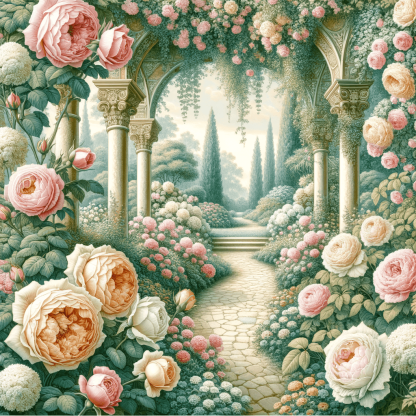 Elegant Victorian Garden Paint By Diamonds Art
