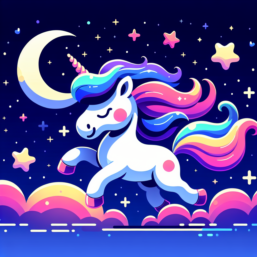 Starry Night Unicorn Painting Diamond Kit