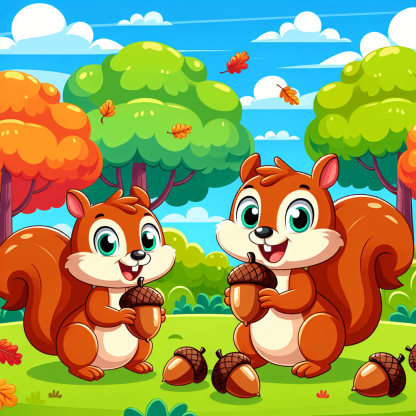 Silly Squirrels Paint By Color