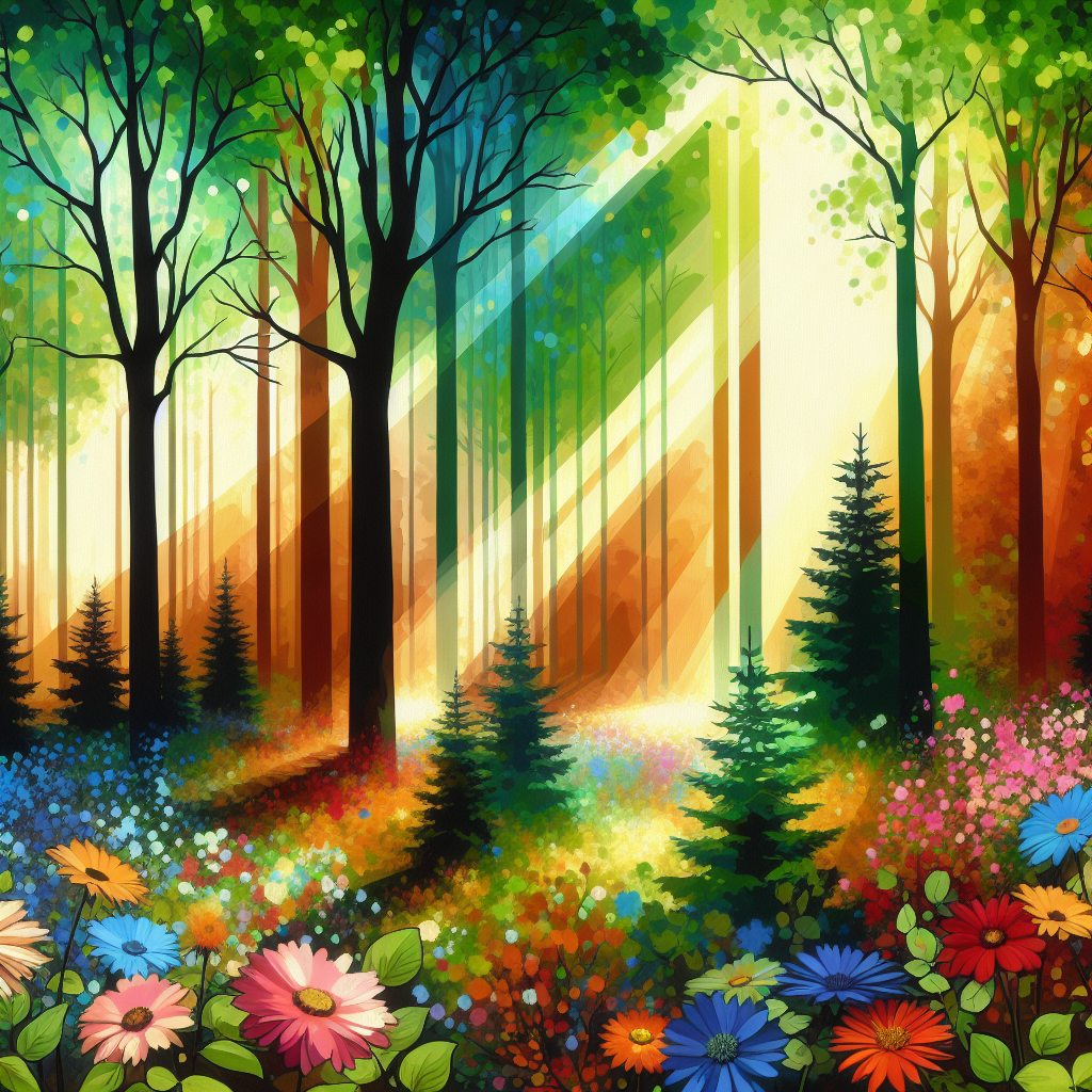Lush Green Forest Paint By Diamonds Kits