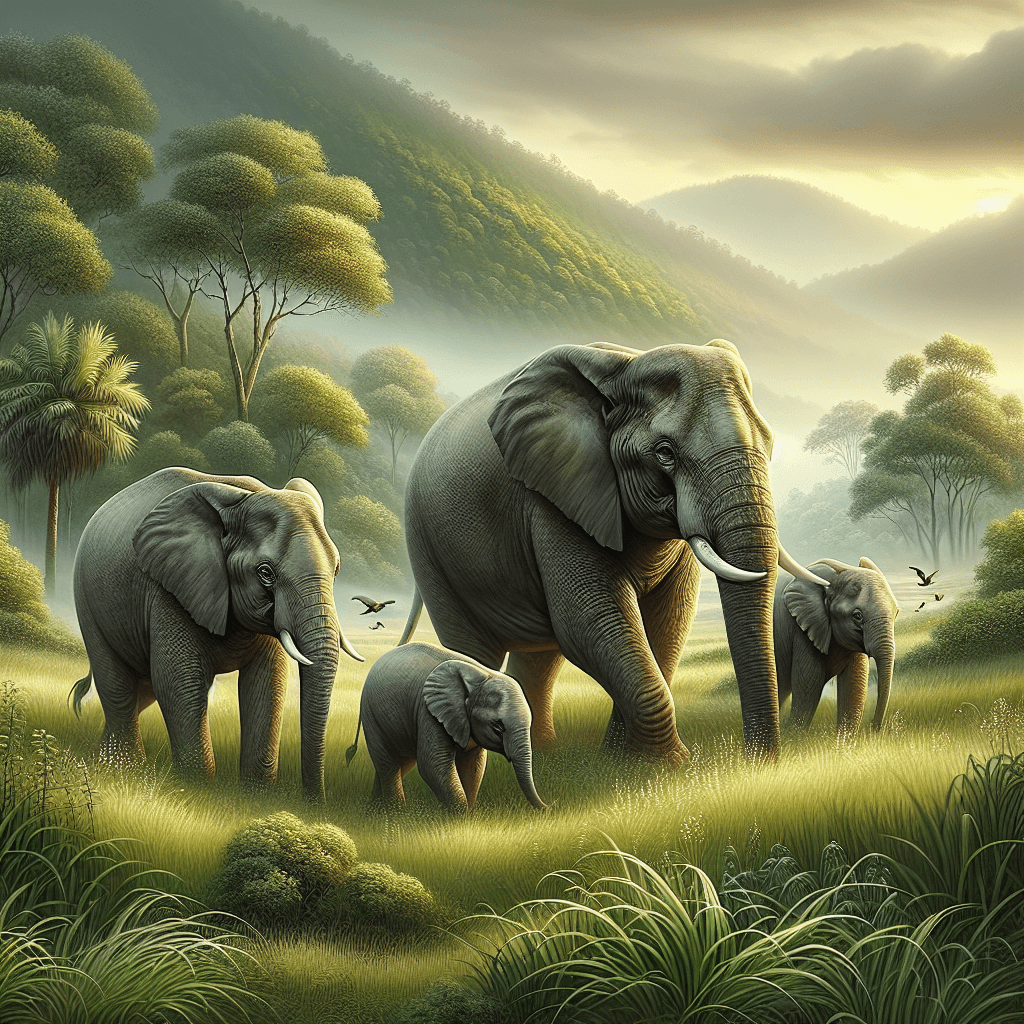 Majestic Elephant Family Paint By Diamonds