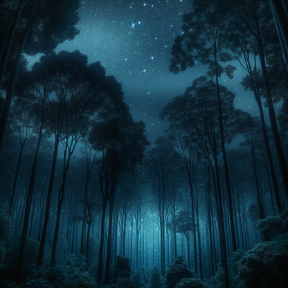 Starlit Forest Whisper Painting Diamond Kit