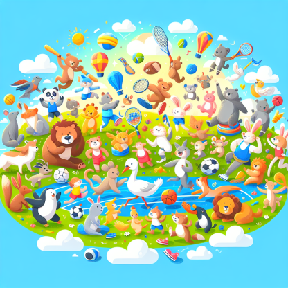 Silly Animal Sports Paint By Diamond