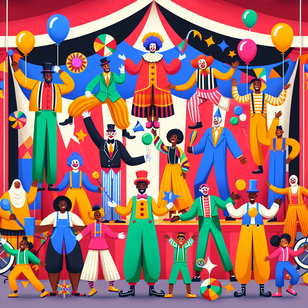 Circus Clowns Paint By Diamonds Kits