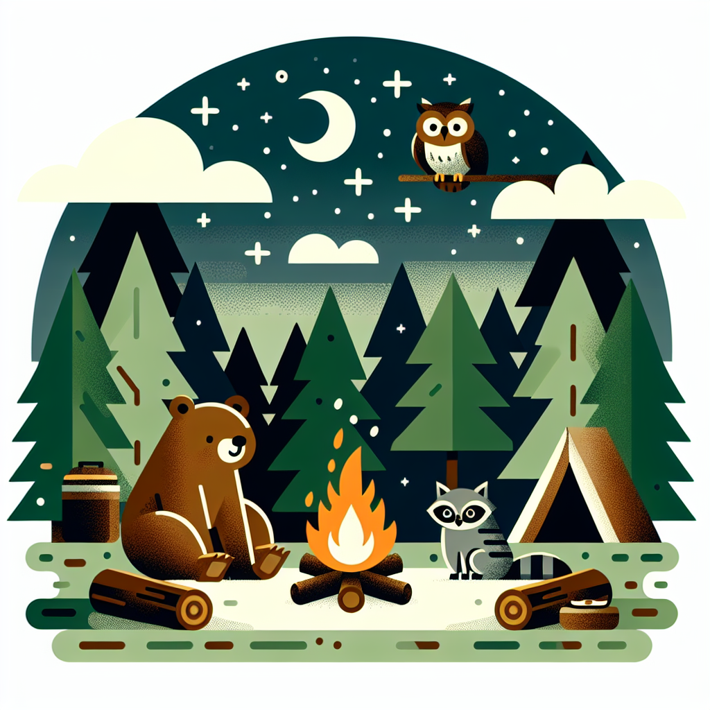 Friendly Forest Campout Painting Diamond Kit