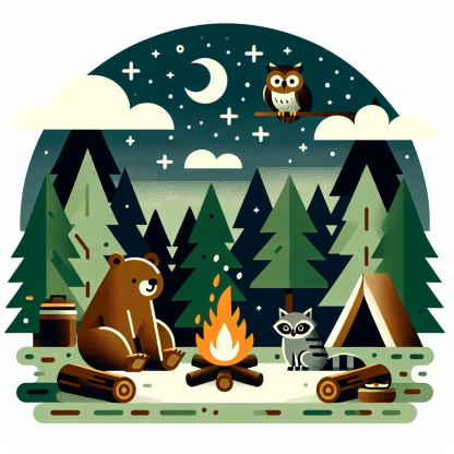 Friendly Forest Campout Painting Diamond Kit