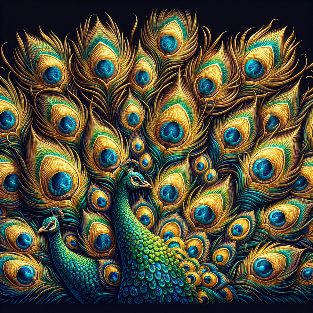 Peacock Feather Elegance Paint By Diamonds Kits