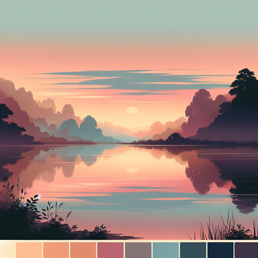Twilight Over Tranquil Lake Painting Diamond Kit