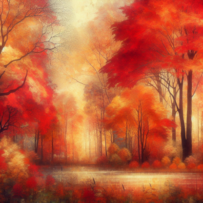 Colorful Autumn Forest Diamonded Painting Kits