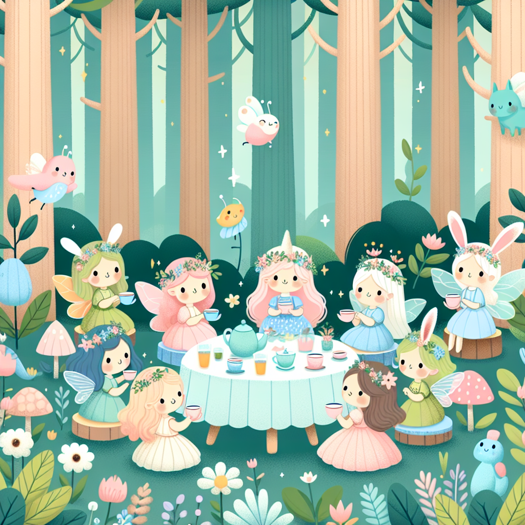 Friendly Fairy Tea Party Paint By Diamonds Art