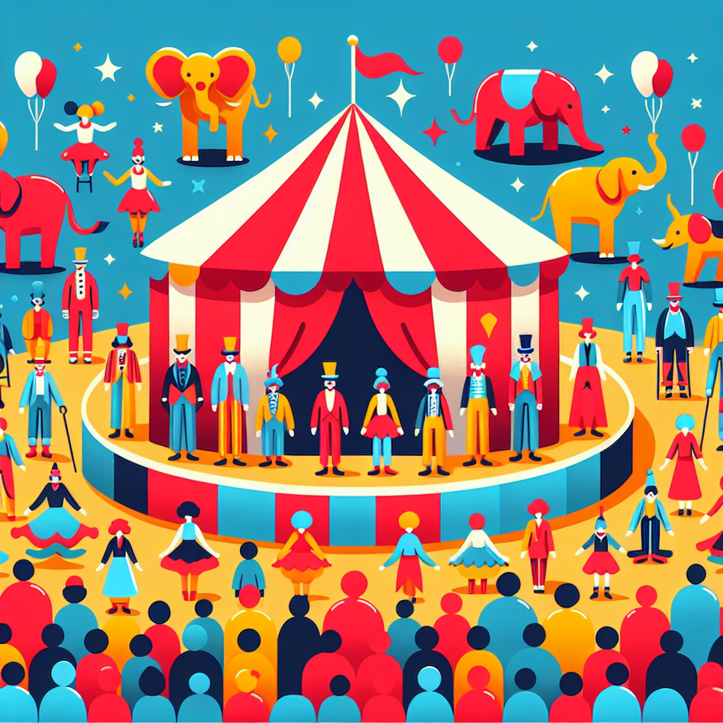 Charming Circus Carnival Painting Diamond Kit