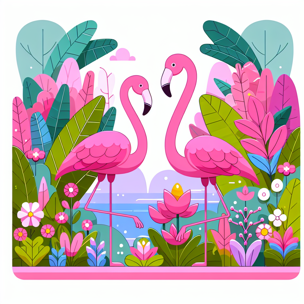 Royal Garden With Fancy Flamingos Paint By Diamond