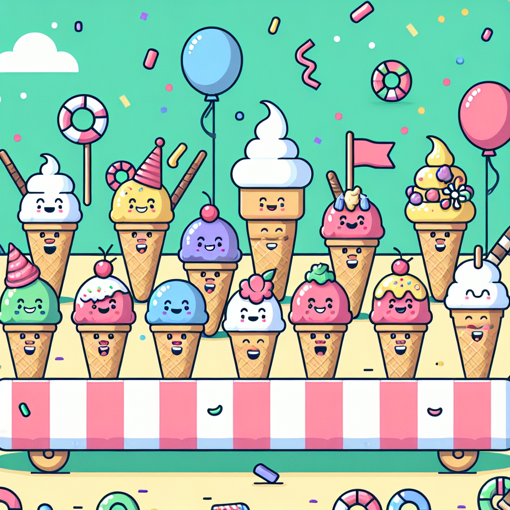 Ice Cream Party Parade Painting Diamond Kit