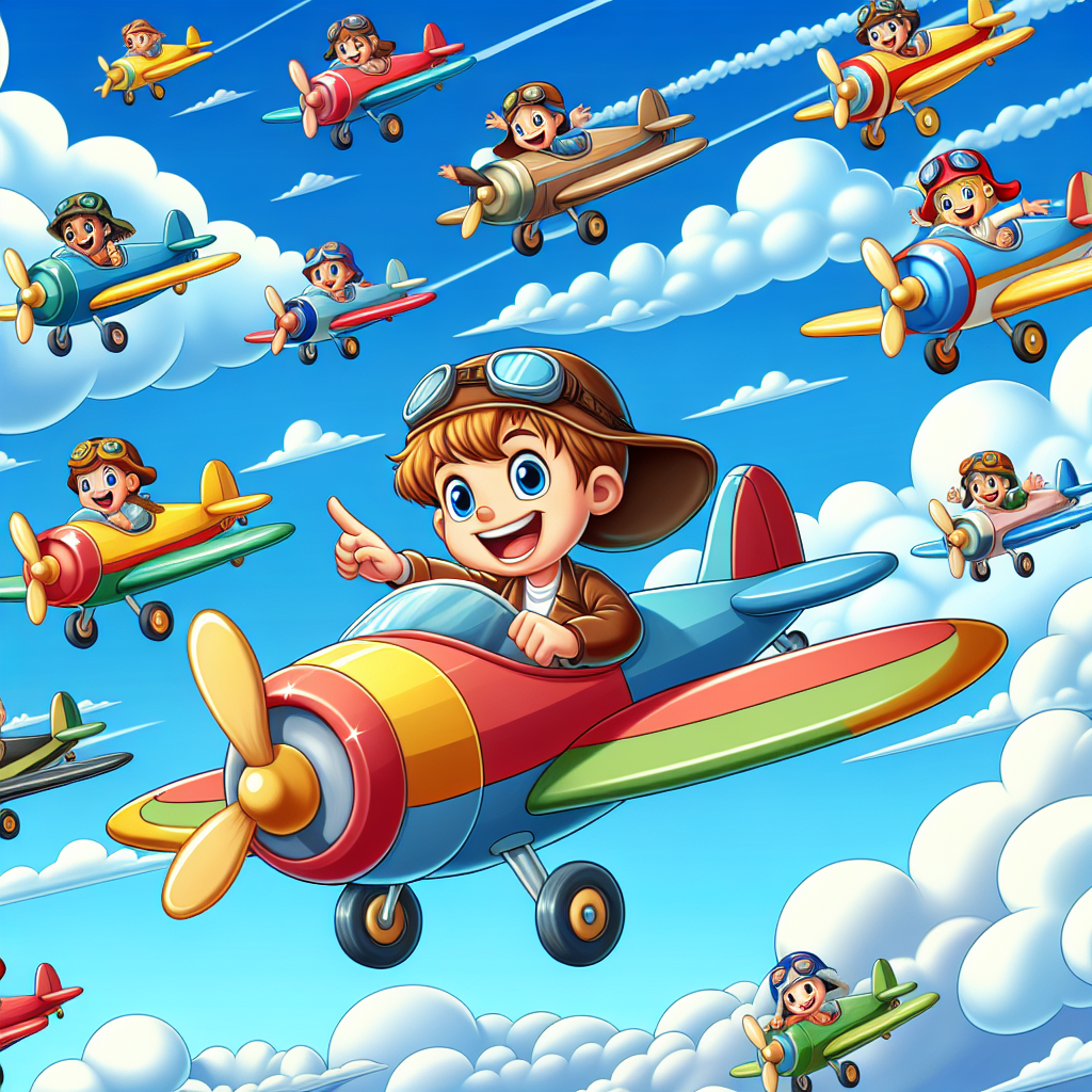 Little Aviators Sky Patrol Painting By Diamonds Kit