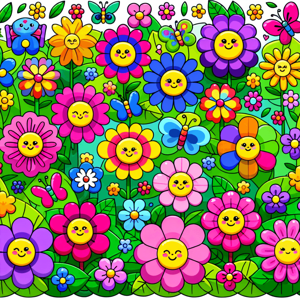 Joyful Flower Garden Painting By Diamonds Kit