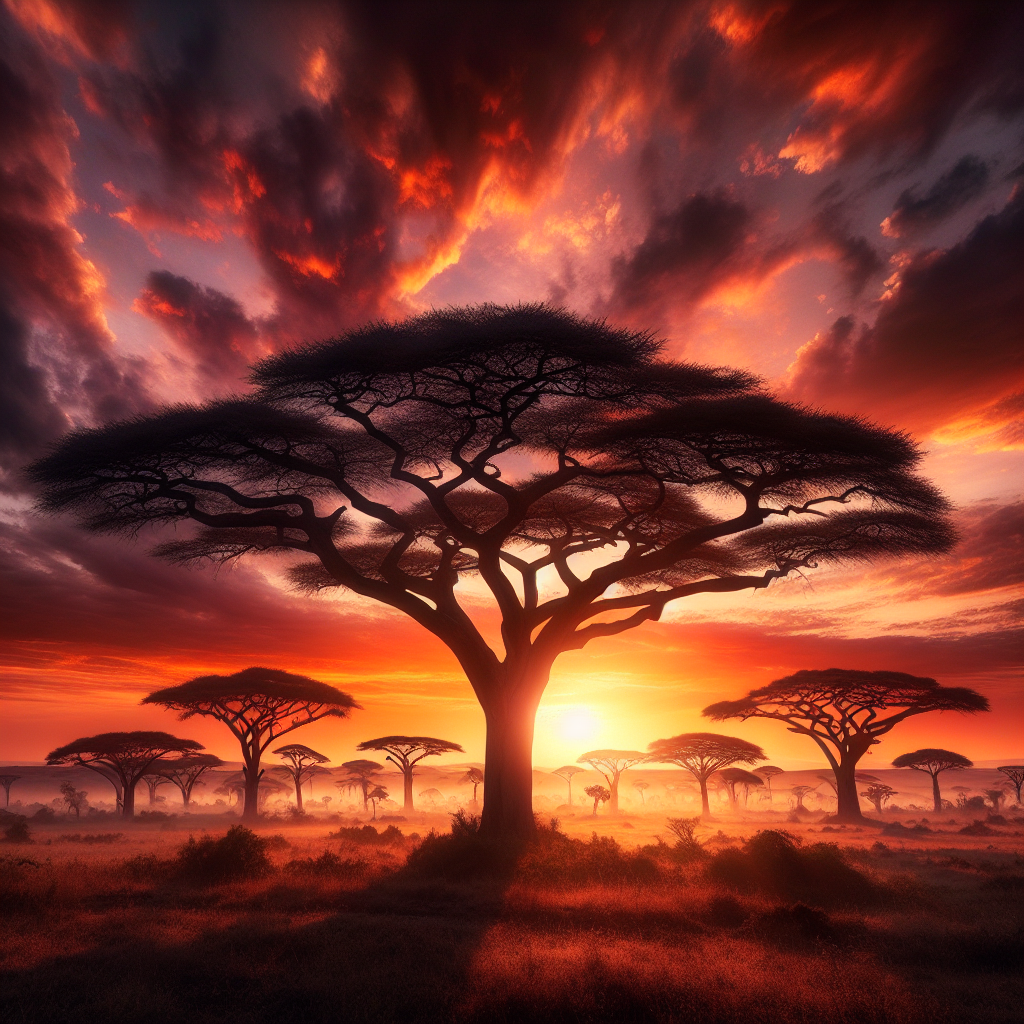 Golden Savannah Sunrise DIY Paint By Diamonds