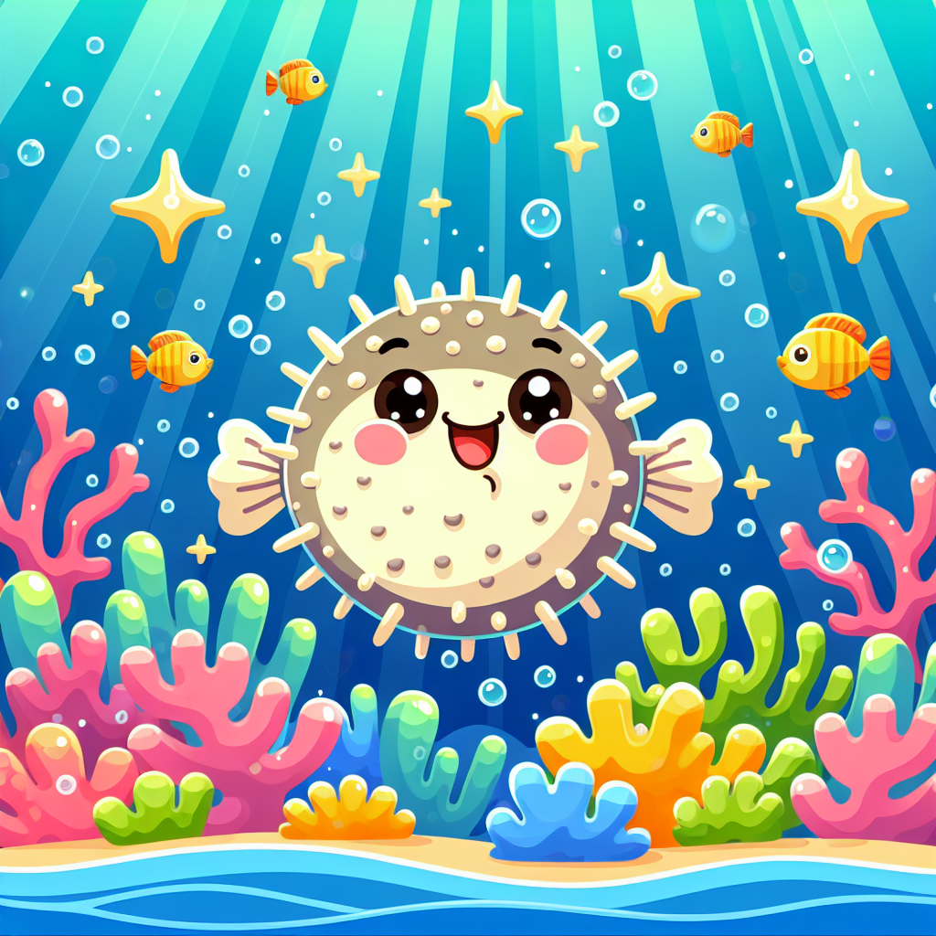 Bubbly Pufferfish Painting By Diamonds Kit