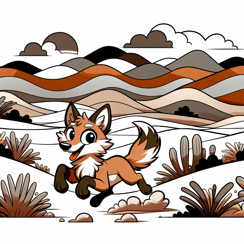 Curious Coyote Chase Diamond Painting