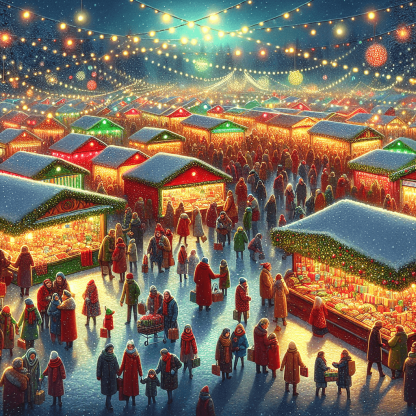 Festive Winter Market Diamonded Painting Kits