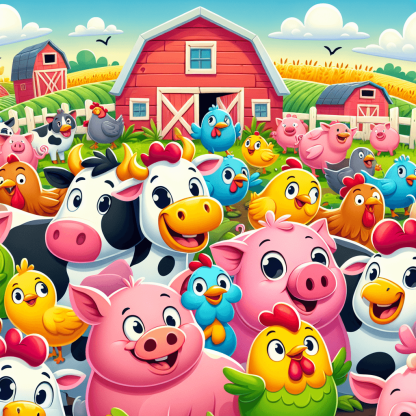 Sunny Day Adventure At The Farm Paint By Color